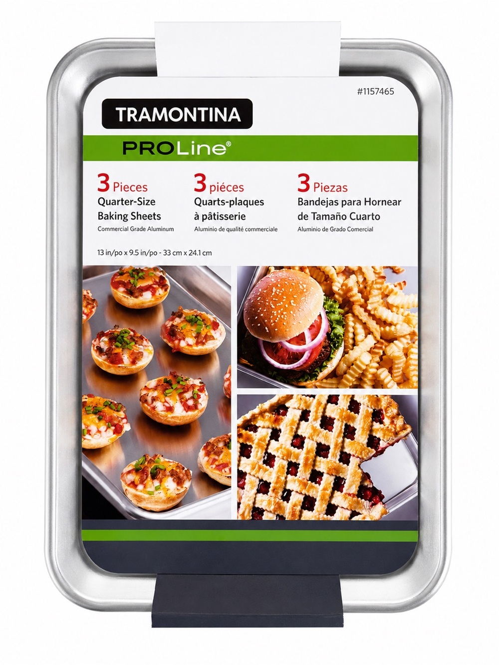 Tramontina PROLine 3pc Aluminum Quarter Baking Sheet Pan Set